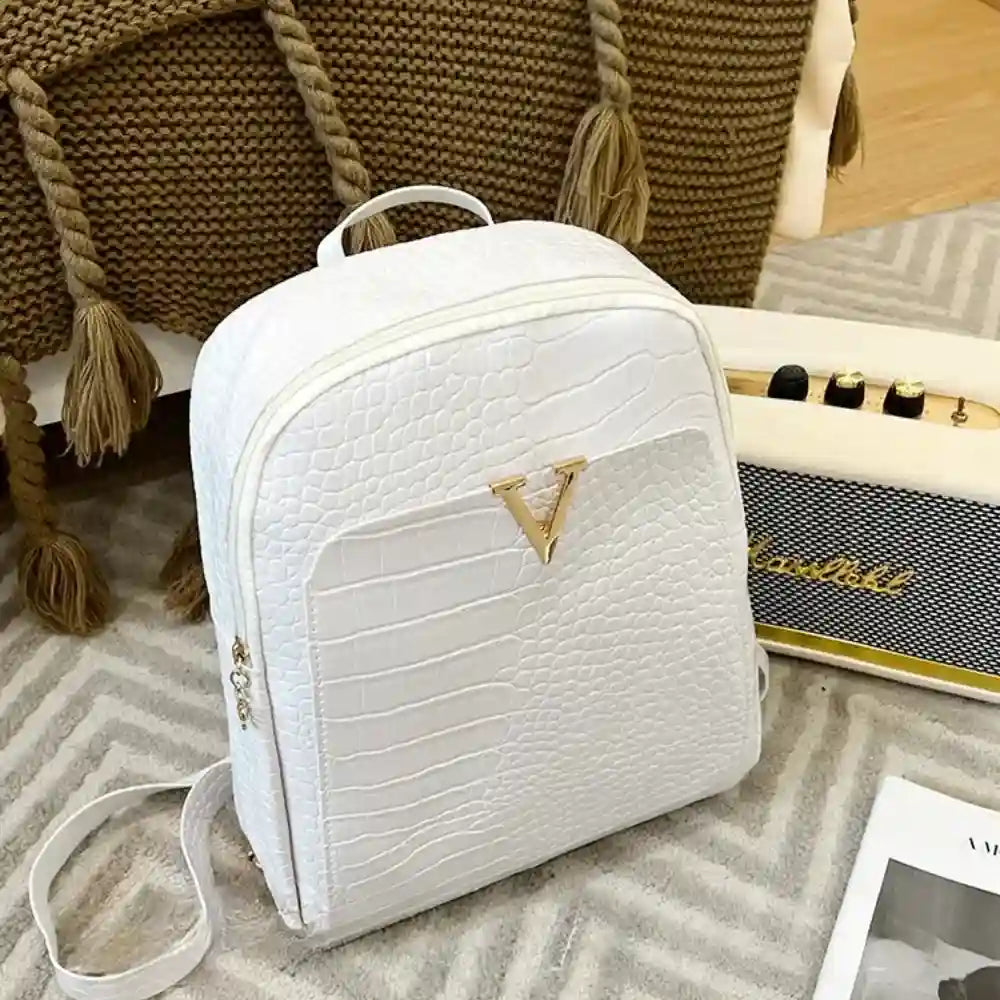 Cartable à Dos Motifs Crocodile pour Femme