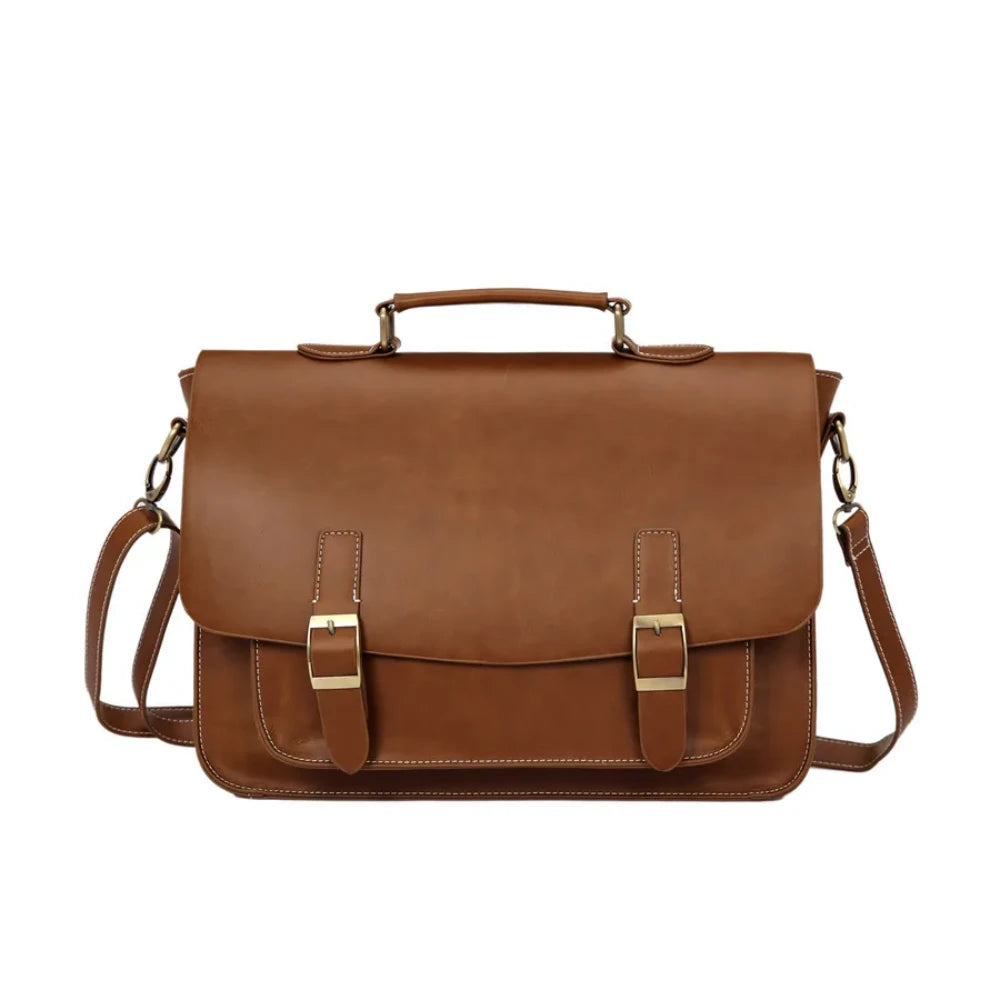 Porte Documents Vintage en Cuir Pour Pc