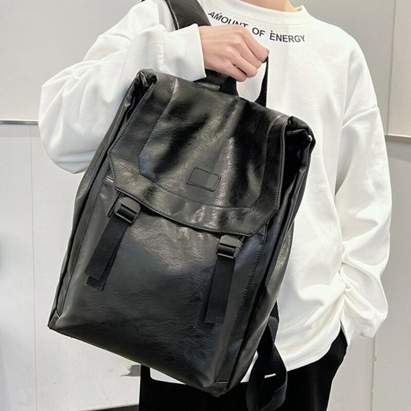 Sac à Dos Vintage Pour Homme - Grande Capacité 15,6 Pouces, Cuir Synthétique | Pour Voyage Et Travail | FUNSEED