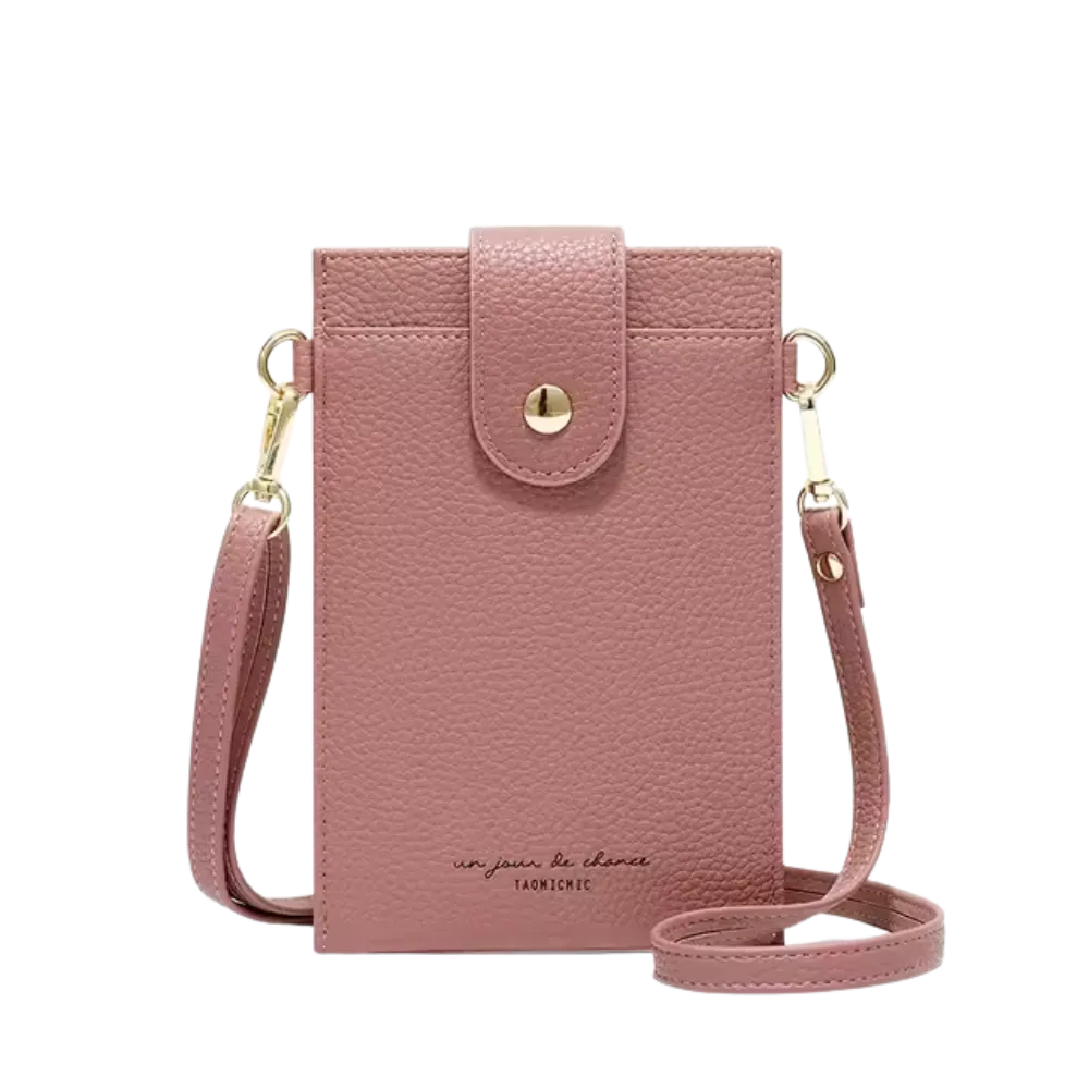 Sacoche Porte-Cartes en Cuir Rétro pour Femme
