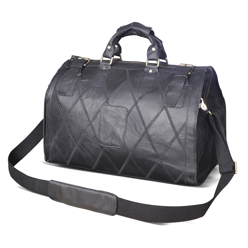 Sac de Voyage Homme Cuir Vintage ┃ Grand Format 46cm ┃ Élégant