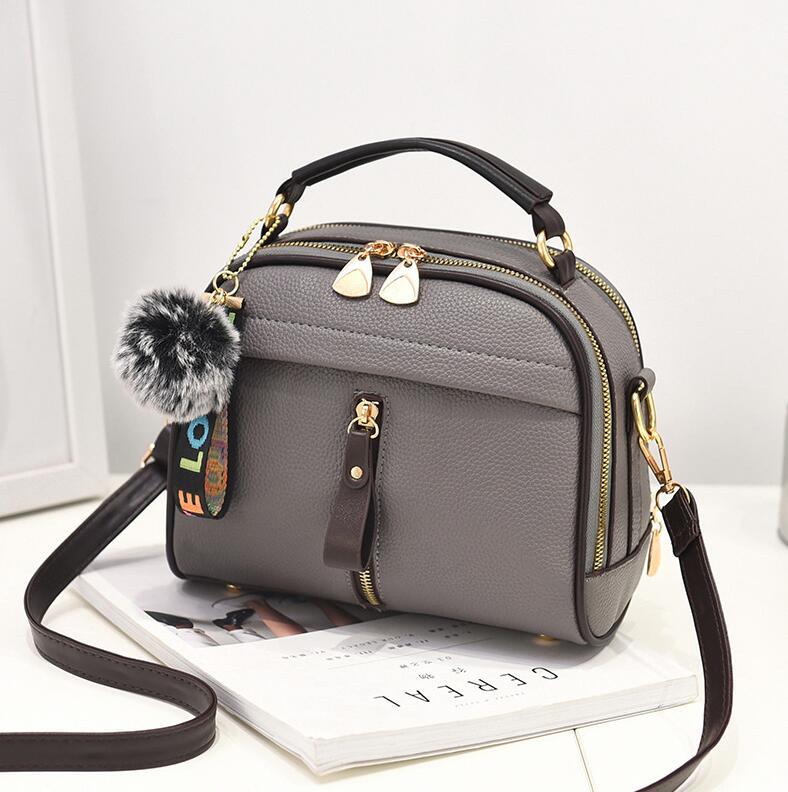 Sac à Main Bandoulière avec Fourrure Boule