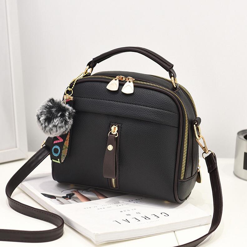 Sac à Main Bandoulière avec Fourrure Boule