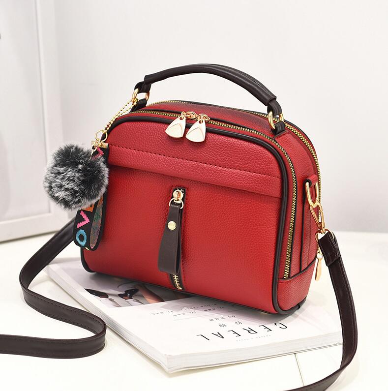 Sac à Main Bandoulière avec Fourrure Boule
