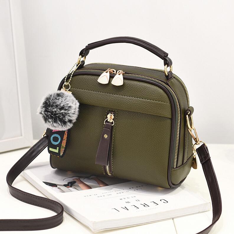 Sac à Main Bandoulière avec Fourrure Boule