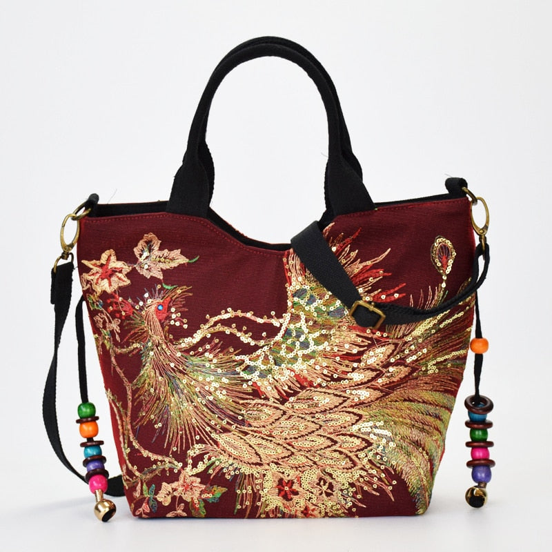 Sac à Main Bandoulière Vintage Perlé