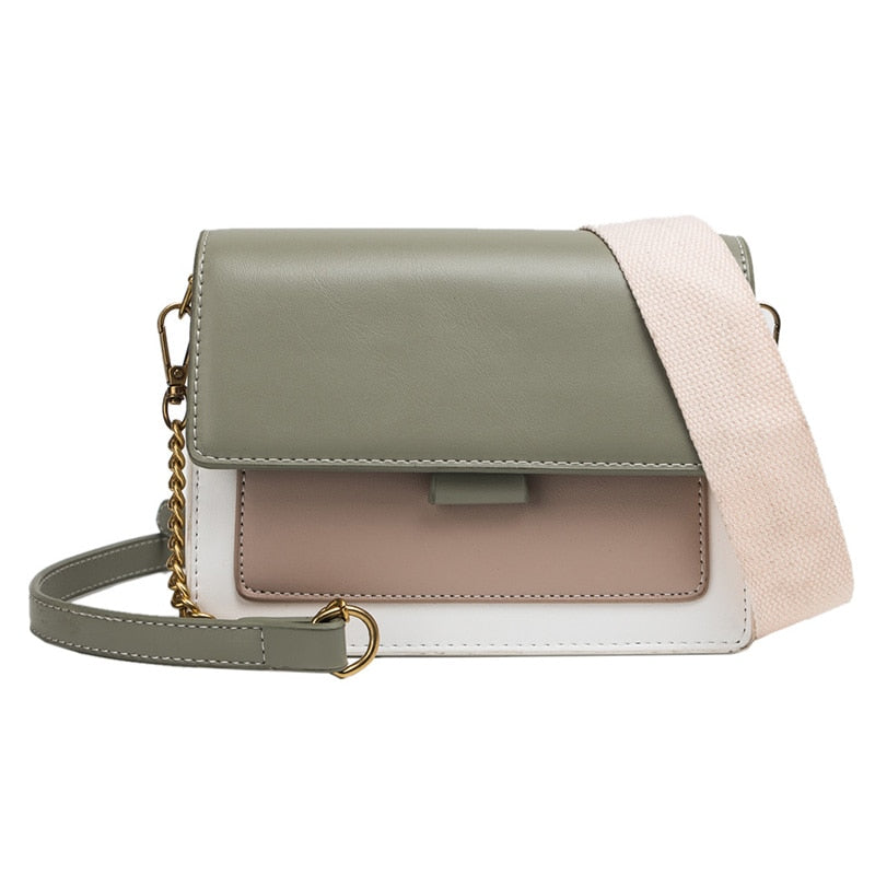 Sac Bandoulière Contraste en Cuir