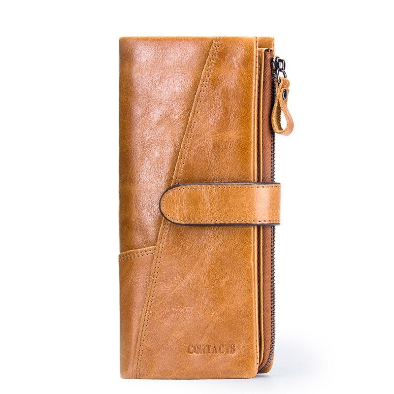 Portefeuille Vintage en Cuir Pu Multifonction