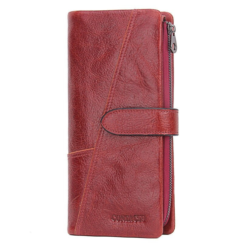 Portefeuille Vintage en Cuir Pu Multifonction