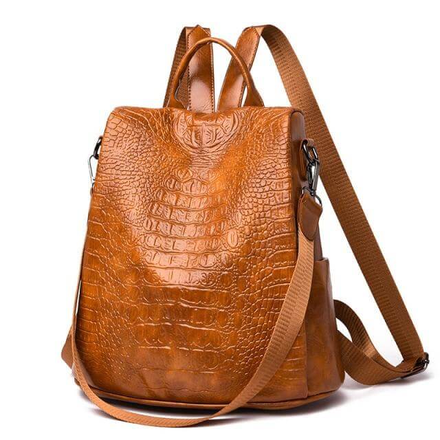 Cartable à Dos Motifs Crocodile pour Femme