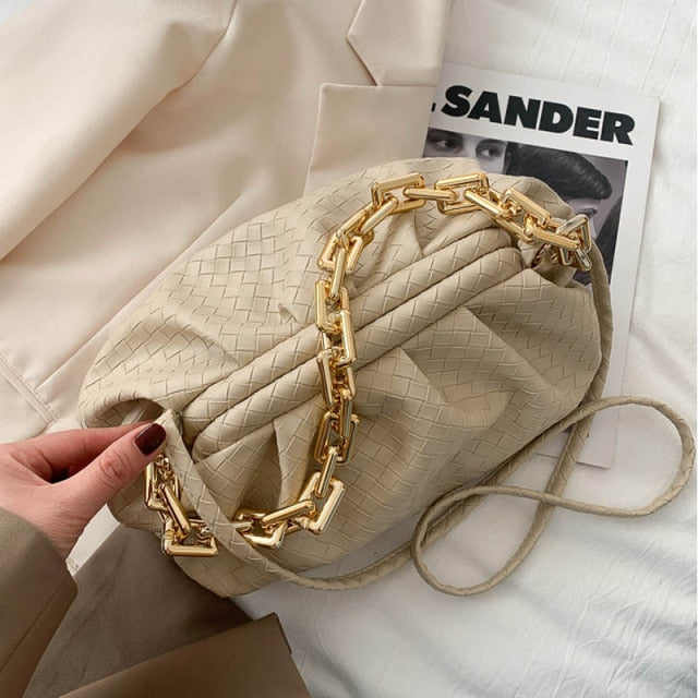 Sac à Main Plissé en Tendance avec Chaine