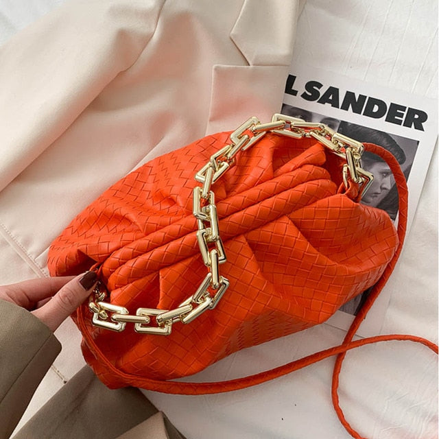 Sac à Main Plissé en Tendance avec Chaine