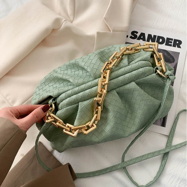 Sac à Main Plissé en Tendance avec Chaine