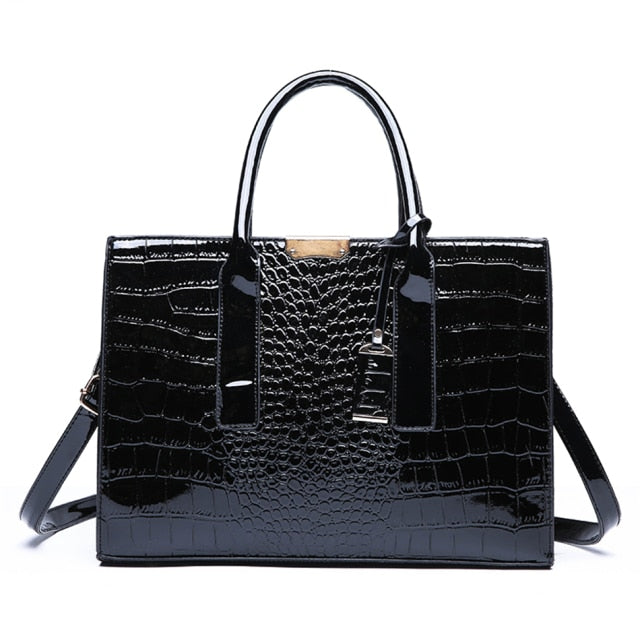 Sac à Main en Cuir Chic à Effet Croco pour Femme