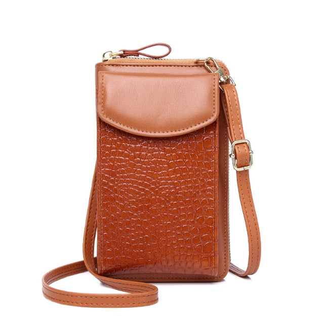 Sacoche Chic pour Téléphone à Motifs Crocodile