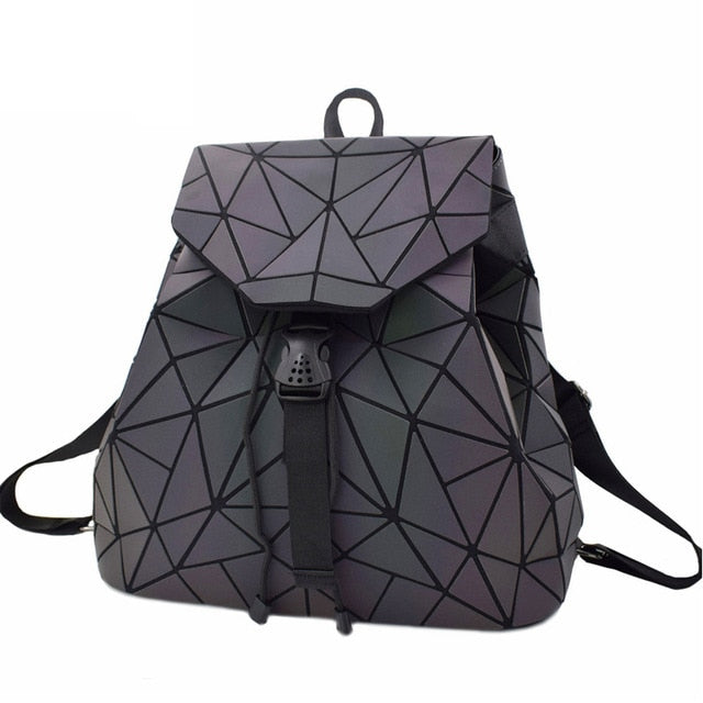 Sac Dos G om trique Lumineux pour Femme Sac de Jour